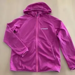 mont-bell フード付きパーカー 130 ピンク 美品