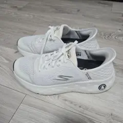 【人気】スケッチャーズ スリップインズ GO RUN 白 26cm クッション