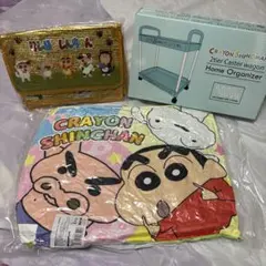クレヨンしんちゃん 2段ワゴン＆クッション＆保冷バッグ 3点セット