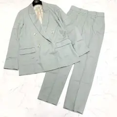 【洗える】プラステ　PLST　パンツスーツセットアップ　ダブル　4つ釦　本切羽
