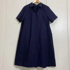 COS コス バックプリーツ 半袖シャツワンピース 42