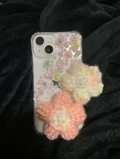 花モチーフ 透明iPhoneケース