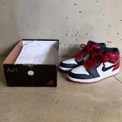 ナイキ エアジョーダン1 MID US10 28cm/nikejordanつま黒