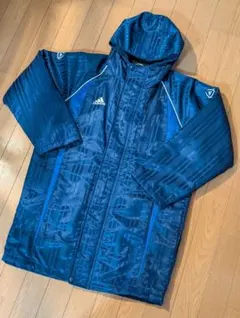 adidas ダークブルー ベンチコート 150cm