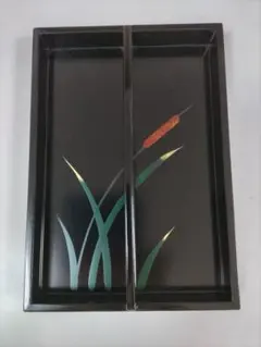 漆器 仕切り付きトレイ