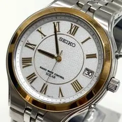 稼働　SEIKO 電波ソーラー 7B22-0AM0 ローマ数字 ゴールドベゼルのサムネイル