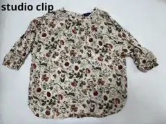 studio clip ブラウス　五部袖　リバティ柄