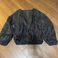 GU ブラック ジップアップジャケット