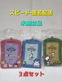 【PEANUTS】インスタントフォトキーホルダー　スヌーピー　オラフ他３点セット