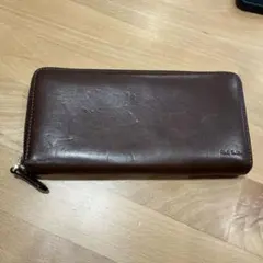 希少　ポールスミス　ブラウンレザー 茶色　カラフル　長財布