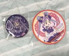 キュアキュンキュン 映画名探偵プリキュア 缶バッジ コースター 紫雨