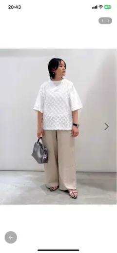 Lepsim シャーリングフリンジベスト　白 今季