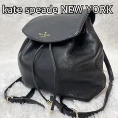 極美品 kate spade new york リュック レザー ブラック - メルカリ