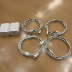 USB-C充電器2個とケーブル4本セット