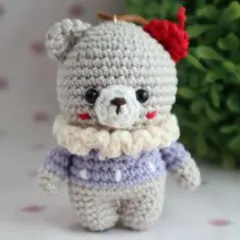 み*み様 いなりのくまちゃん　クリームソーダ　グレープ味