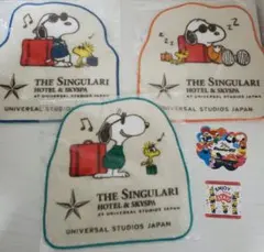 ★USJ 非売品 シンギュラリ　スヌーピー ハンドタオル ユニバ ダイカット