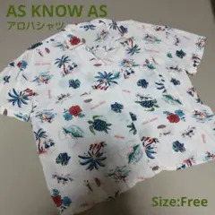 as know as plus アロハシャツ 半袖 ホワイト Size:Freeのサムネイル