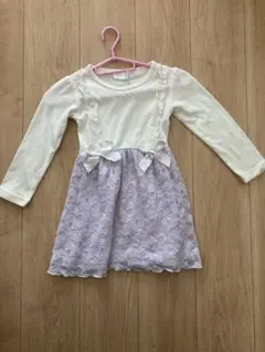 MAJOLICA ホワイトラベンダーのレースワンピース