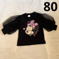 バースデイ futafuta ミニーマウス 長袖 Tシャツ 80 ブラック