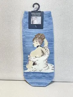【未使用】靴下 ソックス 22〜24cm 化粧室の女性　絵画名画のサムネイル