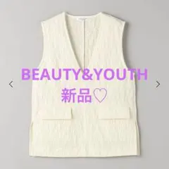BEAUTY&YOUTH ジャカード Ｖネック べスト
