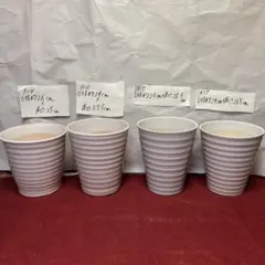 910917 胡蝶蘭が入っていた植木鉢　陶器4個セット