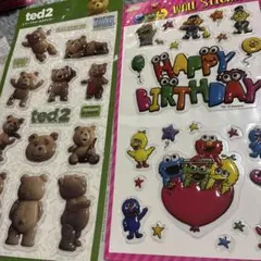 Ted2 セサミストリート　テッド　ぷっくりシール