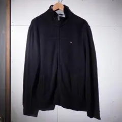 TOMMY HILFIGER ブラック ジップアップ Lサイズ