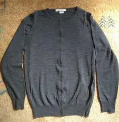 極美品☆【JOHN SMEDLEY】メリノウール　クルーネックカーディガン