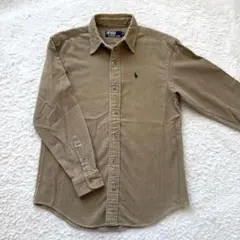 ラルフローレン コーデュロイシャツ　ベージュ ブラウン　グリーン　ポニー　160