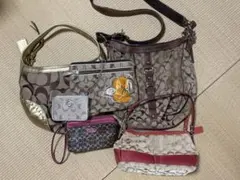 Coach ショルダーバッグセット ブラウン/ゴールド6点