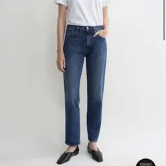 TTT_MSW 23SS センターシーム ワイドデニムパンツ ブルー M 美品 