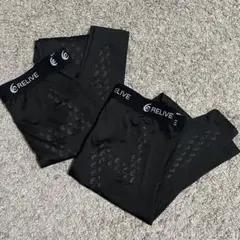 【中古】美品 お得な2枚セット リライブシャツ スパッツ ブラック Sサイズ