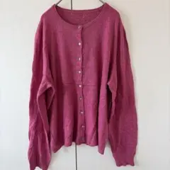 カーディガン ピンク 長袖 レディース 羽織り 重ね着 柔らかい トップス