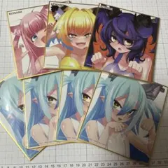 ボンバーガール 色紙 7枚セット　スク水にゃんこのサムネイル
