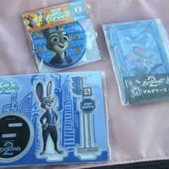 ズートピア ハッピーくじ マルチケース 缶ミラー アクリルスタンド ジュディ