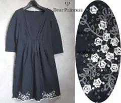 美品　Dear princess　豪華刺繍ワンピース３８　ディアプリンセス