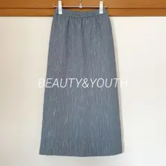 【極美品】BEAUTY&YOUTH Iラインジャカードマキシスカート S