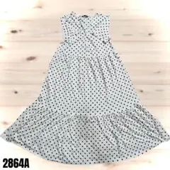 ZARA ザラ 水玉模様 半袖ロングワンピース 2864