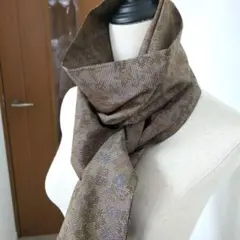 着物リメイク　大島紬（絹）　ハンドメイド　ストール　保温、保湿