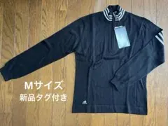 新品 M adidas レディース ゴルフ セーター ブラック ハーフジップ