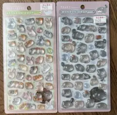 ボンボンドロップシール　マヌルネコ　モルモットウサギ
