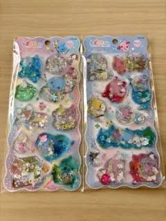 しずくちゃん　キラリンウォーターシール2種類