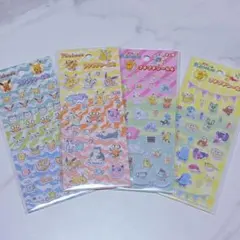 ポケモン　プチプチシール　ぷくぷくシール　4点セット　立体シール