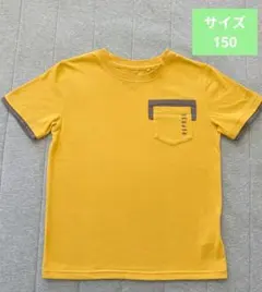 REPOSE Tシャツ イエロー ハロウィン かぼちゃ色 Tシャツ 150キッズ