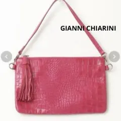 GIANNI CHIARINI ショルダーバッグ メタリックパープル モード系 