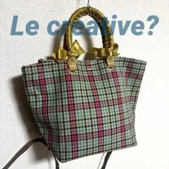Le creative? 未使用品 ゴールド リボン ハンドル ショルダーバッグ