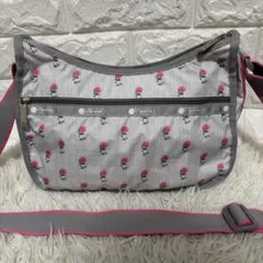 【極美品】レスポートサック クラシックホーボーショルダーバッグ グレー 花柄