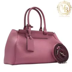 【美品】モワナ ポリーヌ 2way ハンドバッグ ショルダーバッグ ピンクのサムネイル