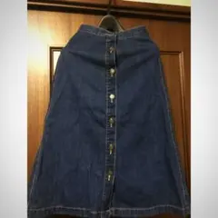 【値下げ中】前ボタン付きデニムスカート　GU  Sサイズ